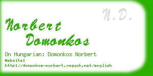 norbert domonkos business card